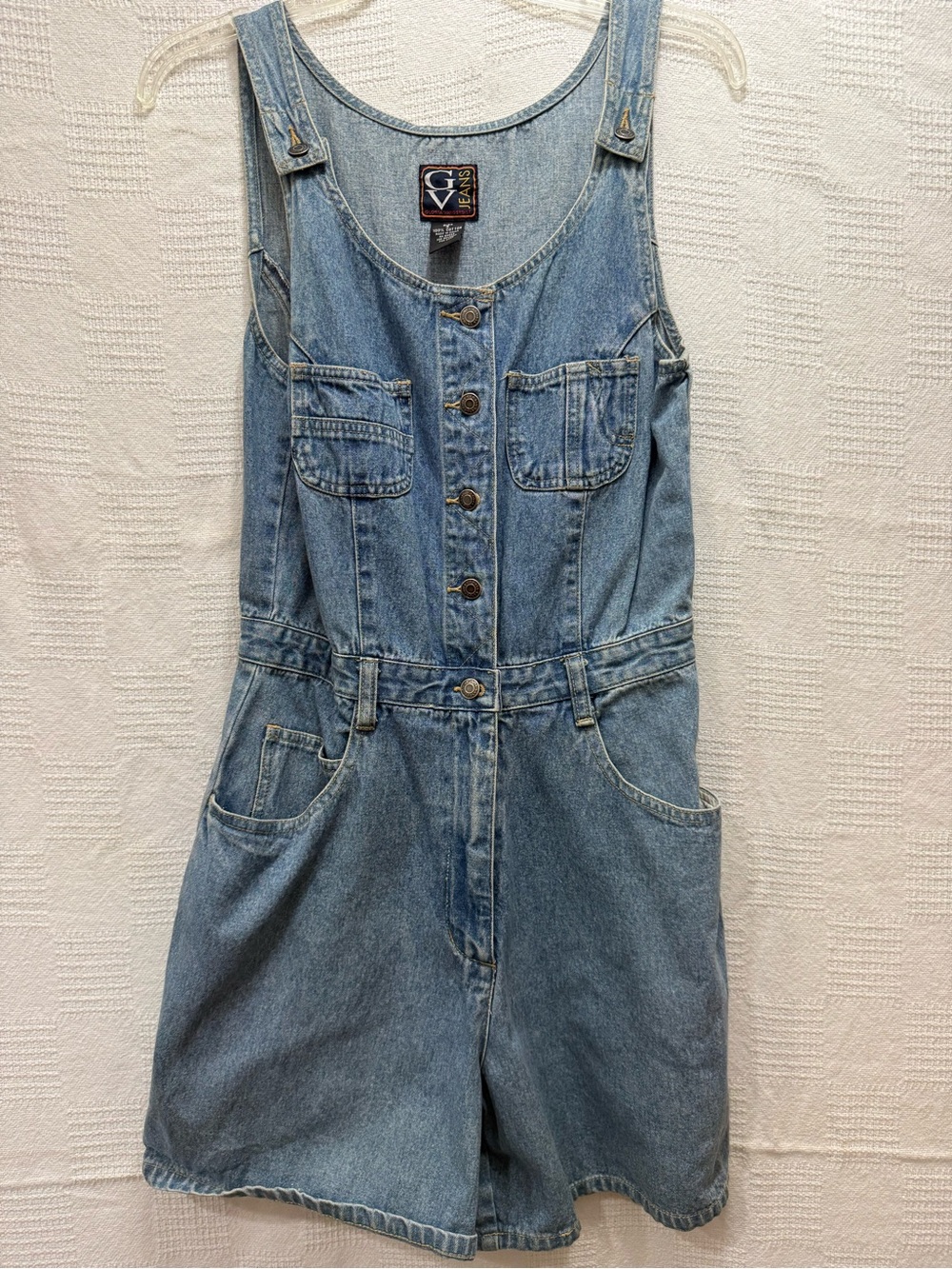 Gloria Vanderbilt Light Blue Denim Shortalls Romper